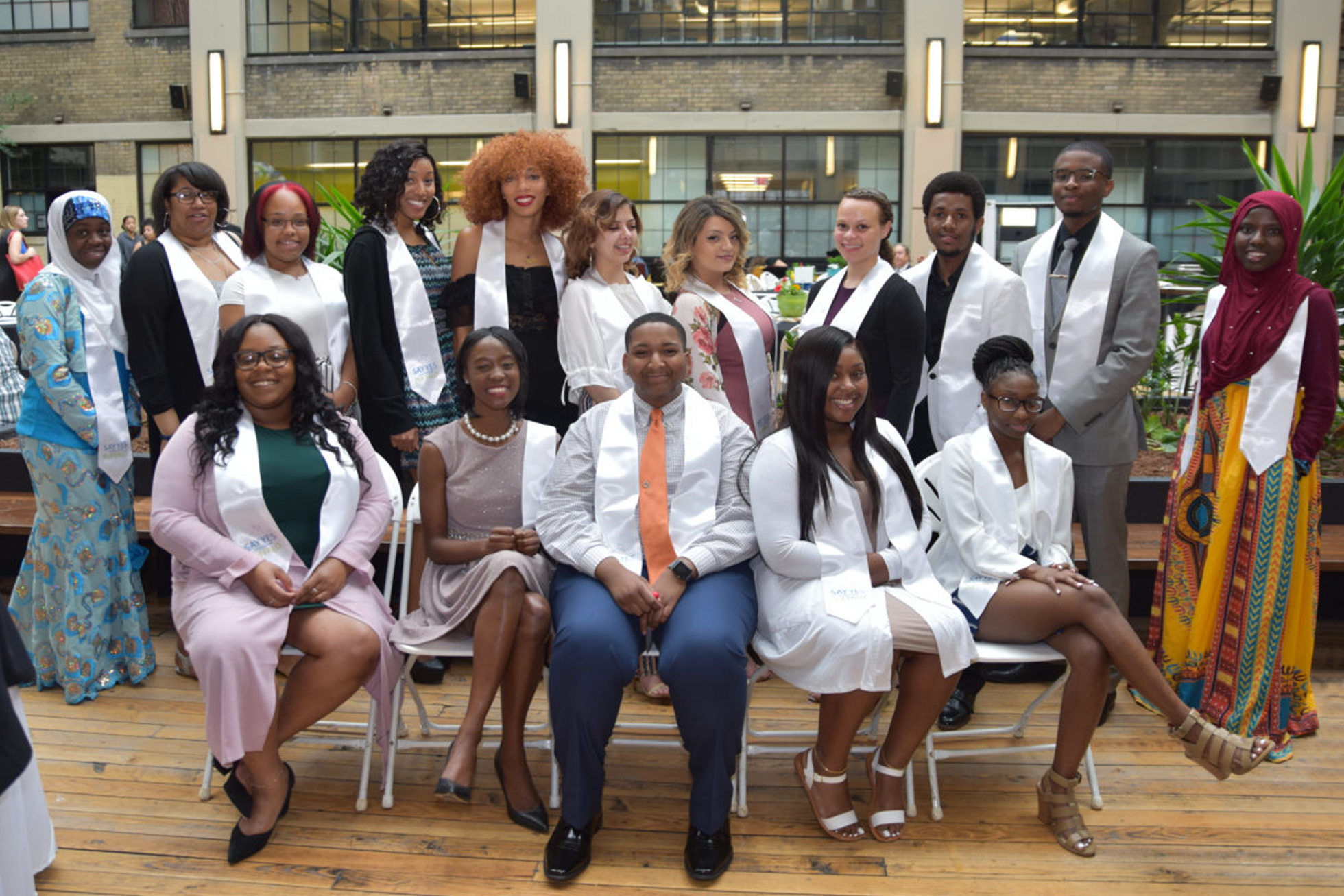 group photo of Say Yes Buffalo scholarship recipients