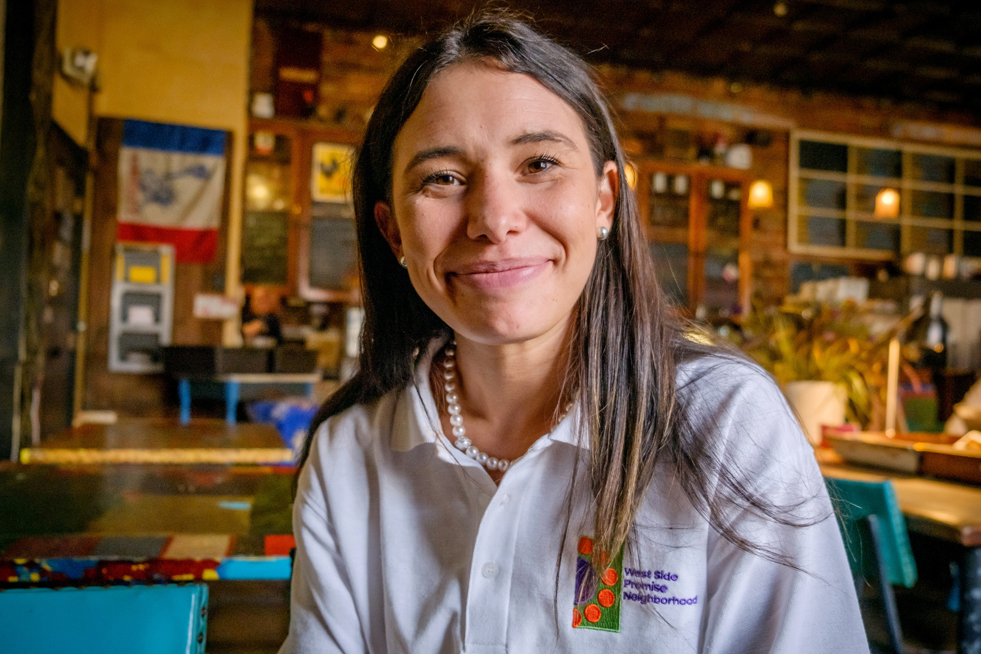 portrait of talia rodriguez in a restaurant